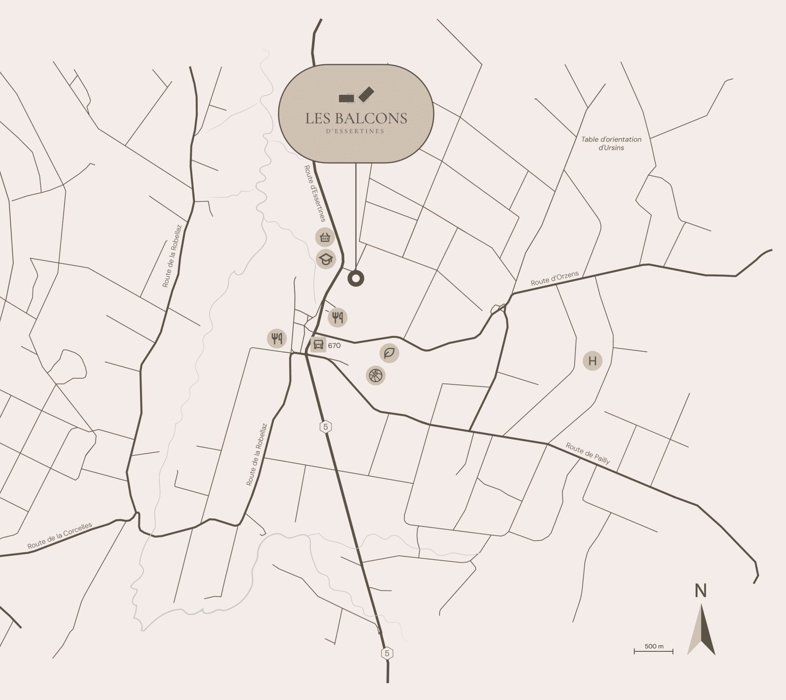 Les Balcons d’Essertines maps